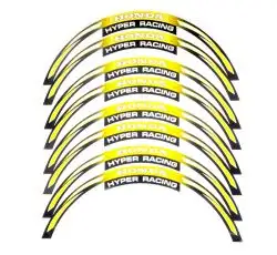 Наклейка на колесо 17 Honda (желтая, светоотражающая)