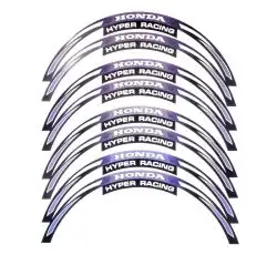 Наклейка на колесо 17 Honda (фиолетовая, светоотражающая)