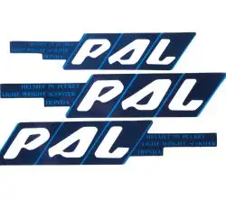 Наклейки (набор)   PAL   (45х23см, синие)   (#0101)