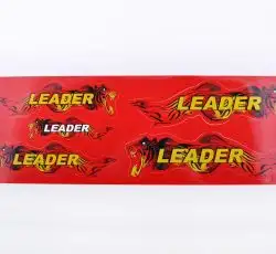 Наклейки   (набор) LEADER   (48х16см, красные) EVO