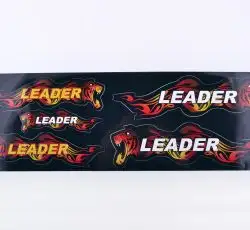 Наклейки   (набор) LEADER   (48х16см, черные) EVO