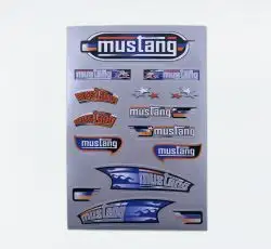 Наклейки   (набор) MUSTANG   (33х22см, серые) EVO