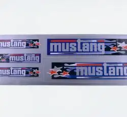 Наклейки   (набор) MUSTANG   (48х16см, серые) EVO