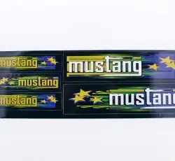 Наклейки   (набор) MUSTANG   (48х16см, черные) EVO