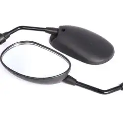 Зеркала   Active   (овальные, черные, d-10mm, с фиксатором)   ZTWO
