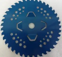 Нож мотокосы   40T   (Ø255/25.4 mm)   (победитовые зубья)   (синий)   BEST