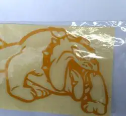 Наклейка   декор   DOG   (12x9cм, оранжевая, левая)