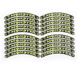 Наклейка   на колесо 10   MONSTER ENERGY   (12x1см, 20шт, желтая)   (#6059D)