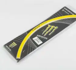 Наклейка   на колесо 17   MONSTER ENERGY   (желтая, светоотражающая)   GJCT