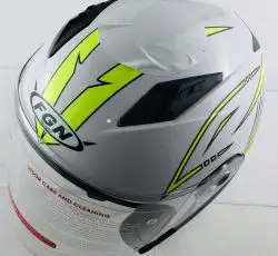 Шлем открытый   (mod:FX-512) (size:XL,белый, желтый декор, ARROW)   FGN