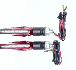 Поворот светодиодный, прямоугольный   (20 LED, красный, белое стекло)   JS