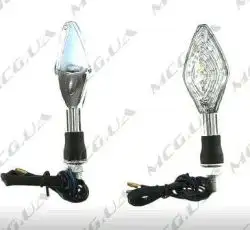 Поворот светодиодный, лодочка   (15 LED, хром, белое стекло)   JS