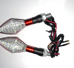 Поворот светодиодный, лодочка   (15 LED,  белое стекло)   JS