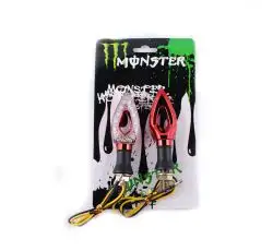 Повороты светодиодные (пара)   стреловидные   (красные, прозрачные)   MONSTER ENERGY