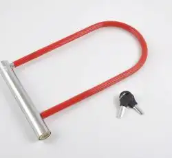 Замок противоугонный   (U-образная скоба, L-250mm, d-10mm)   (красный)   LOCK