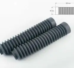 Гофры передней вилки (пара) универсальные L-250mm, d-30mm, D-50mm (серые) MZK