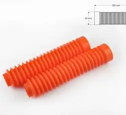Гофры передней вилки (пара)   универсальные   L-250mm, d-30mm, D-50mm   (оранжевые)   MZK
