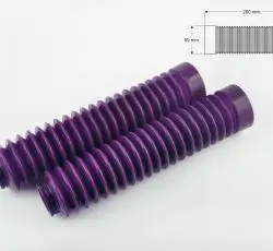 Гофры передней вилки (пара) универсальные L-250mm, d-30mm, D-50mm (фиолетовые) MZK