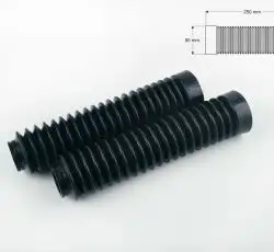 Гофры передней вилки (пара)   универсальные   L-250mm, d-30mm, D-50mm   (черные)   MZK