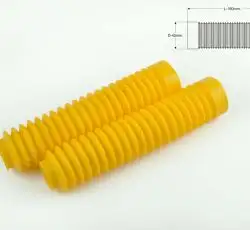 Гофры передней вилки (пара)   универсальные   L-190mm, d-30mm, D-45mm   (желтые)   MZK