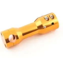 Крепление открытого руля на скутера (желтое, посадочное место под руль Ø23mm, под траверсу Ø22mm) KOMATCU