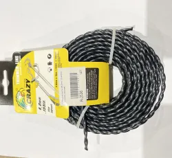 Леска мотокосы   Ø4,0mm, 15 метров   (косичка, черная)