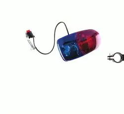 Сигнал велосипедный с подсветкой   (прозрачно- красный, 1LED, АА*2) (mod:JY-207)   DS