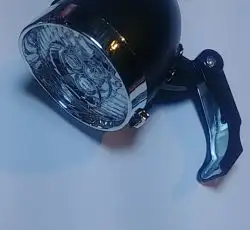 Фонарь передний (в сборе)   велосипедный   (3 диода, черный)   (mod:Five red leds)   DS