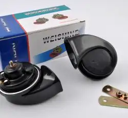 Сигналы (пара)   улитка, 12V, крепление   (черный, mod:2)   WEISHINE