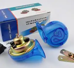 Сигналы (пара)   улитка, 12V, крепление, реле   (синие, прозрачные)   WEISHINE