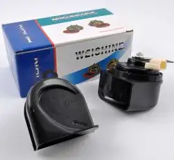Сигналы (пара)   улитка, 12V, крепление   (черные)   WEISHINE