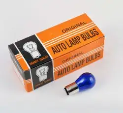 Лампа S25 (двухконтактная)   12V 21W/5W   (стоп, габарит)   (синяя)   ORANGE BOX