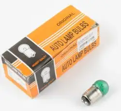 Лампа S25 (двухконтактная)   12V 10W/5W   (стоп, габарит)   (зеленая)   ORANGE BOX