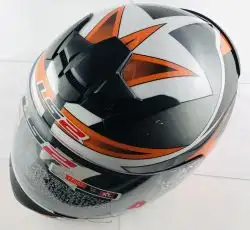 Шлем интеграл   (size:XL, черно-оранжевый)   LS-2