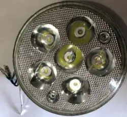 Вставка в фару светодиодная круглая LED (6 диодив  со стеклом и подсветкой) (D-13mm) VDK