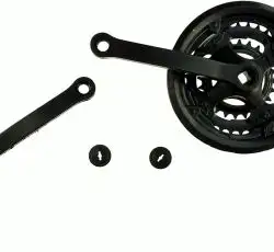 Звезды велосипедные (передние)   24/34/42T   (+2 шатуна L-170mm, квадрат, черные, с защитой)   (OKTALINK WHITE)   DS