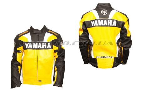 Мотокуртка кожзам   YAMAHA   (size:M, желтая) - 10392