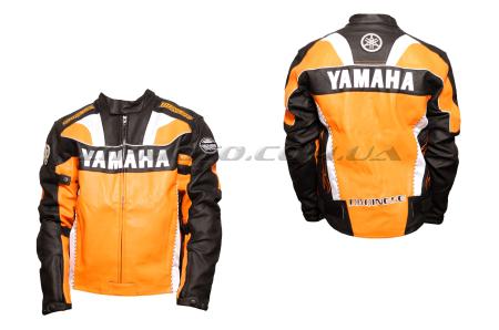 Мотокуртка   YMH   (кожзам) (size:XL, оранжевая) - 10395