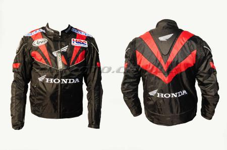 Мотокуртка текстиль (mod:Honda  2, size: M, черно-красный) - 10461