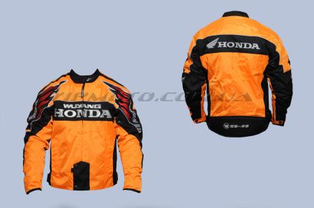 Мотокуртка   HONDA   (текстиль) (size:L, оранжево-черная) - 10468