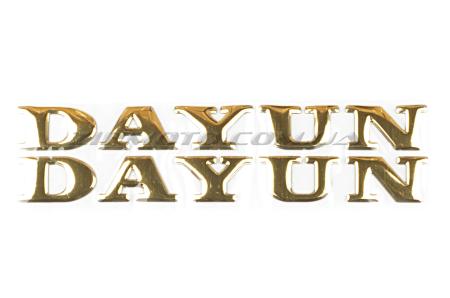 Наклейка   буквы   DAYUN   (19х4см, 2шт, золотые)   (#DYN) - 11233