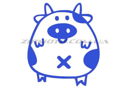 Наклейка   декор   PIG   (синяя)   (#HQ5) - 11404