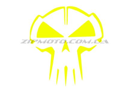 Наклейка   декор   SKULL   (10x10см, желтая)   (#HQ5Y) - 11461