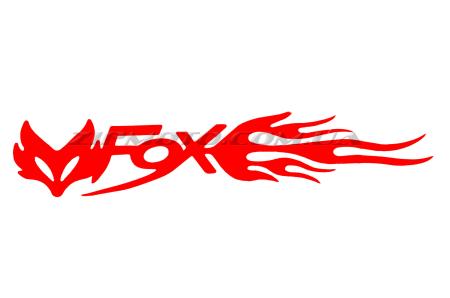 Наклейка   логотип   FOX   (20x5см, красная, 2шт)   (#049) - 11602