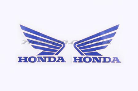 Наклейка   логотип   (mod:Honda  15x3см, 2шт, синий)   (#1846A) - 11639