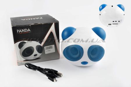 Аудиосистема 2.0   PANDA   (бело-синяя, АКБ, FM/МР3/SD/USB/AUX) - 1168