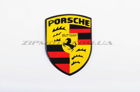 Наклейка   логотип   PORSCHE   (8x9см, алюминий)   (#3544) - 11737