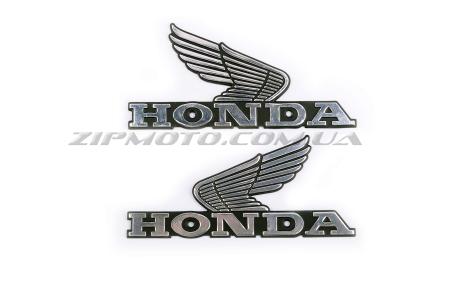 Наклейка   шильдик   Honda    (16x8см, пластик, хром)   (#4968) - 11962