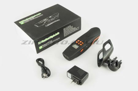 Аудиосистема велосипедная на руль   (влагостойкая, фонарик, рация, МР3/USB/SD/Bluetooth/FM-радио)   (mod:AV126-O)   NEO - 1201