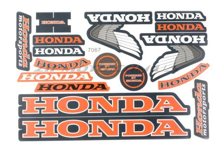 Наклейки (набор)   Honda   (26х17см, 14шт)   (#7067) - 12283
